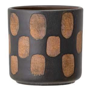 Terakotový květináč Bloomingville Avo Deco, výška 12 cm