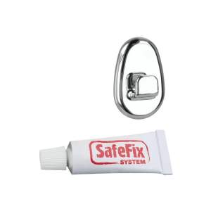 Sada 2 ks háčků a lepidla Metaltex Silver