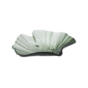 Skleněný dekorační tác 16×17 cm Gingko – Ixia