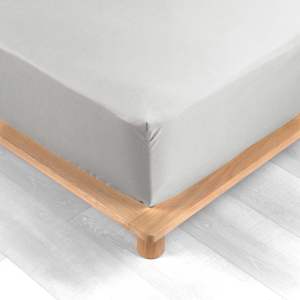 Bílé napínací prostěradlo z bavlněného perkálu 90×190 cm Percaline – douceur d’intérieur