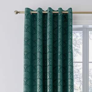 Zelené dimout závěsy v sadě 2 ks 229×229 cm Art Deco Pearl – Catherine Lansfield