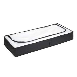 Černý úložný box pod postel Wenko, 105 x 45 cm