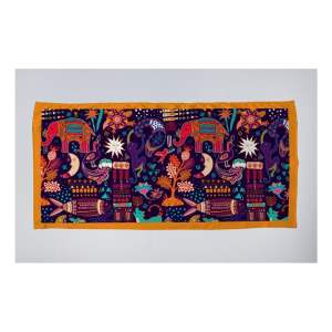 Dámský šátek Madre Selva Electric Animals, 70 x 50 cm