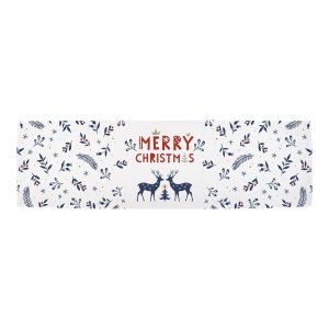 Vánoční bavlněný běhoun na stůl 140×40 cm Merry Blue Christmas – Butter Kings