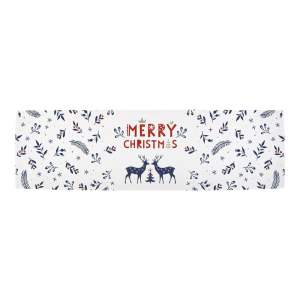 Vánoční bavlněný běhoun na stůl 140×40 cm Merry Blue Christmas – Butter Kings