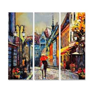 Obrazy v sadě 3 ks 20×50 cm Street – Wallity