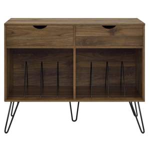 Stojan na gramofonové desky v dekoru ořechu 101×81 cm Concord – Novogratz