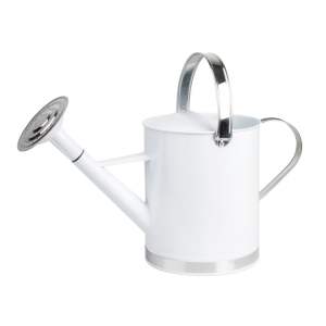 Bílá zinková konev Esschert Design, 5 l