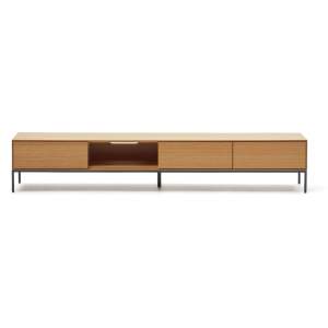 TV stolek v dekoru dubu v přírodní barvě 195×35 cm Vedrana – Kave Home