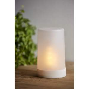 Bílá LED světelná dekorace Star Trading Flame Candle, výška 14,5 cm