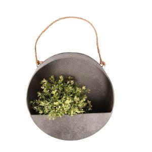 Šedý nástěnný květináč Esschert Design, ø 30 cm