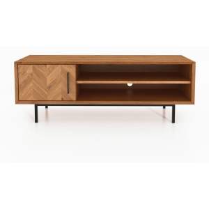 TV stolek z dubového dřeva v přírodní barvě 144×50 cm Abies – The Beds