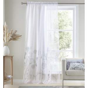 Bílá záclona 140×122 cm Meadowsweet Floral – Catherine Lansfield