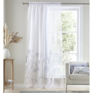 Bílá záclona 140×183 cm Meadowsweet Floral – Catherine Lansfield