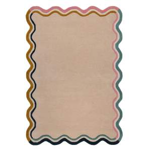 Krémový ručně tkaný vlněný koberec 160×230 cm Leo Scallop – Flair Rugs