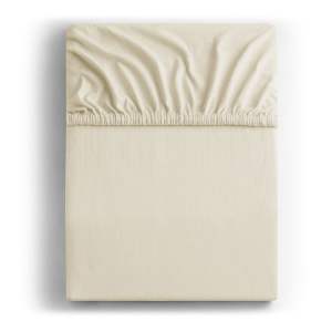 Béžové napínací prostěradlo jersey 220×200 cm Amber – Restilo