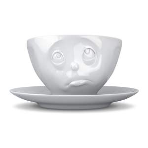 Bílý porcelánový šálek na kávu 58products Oh please, objem 200 ml