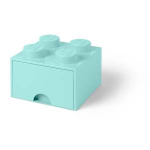 Světle modrý úložný box čtverec LEGO®
