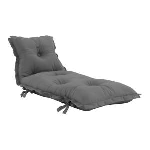 Tmavě šedý variabilní futon vhodný do exteriéru Karup Design OUT™ Sit&Sleep Dark Grey