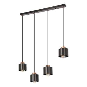 Černé kovové závěsné svítidlo 12×75 cm Olena – Candellux Lighting