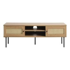 TV stolek v dekoru dubu v přírodní barvě 120×43 cm Pensacola – Unique Furniture