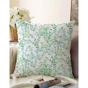 Béžovo-zelený povlak na polštář s příměsí bavlny Minimalist Cushion Covers Twiggy, 55 x 55 cm