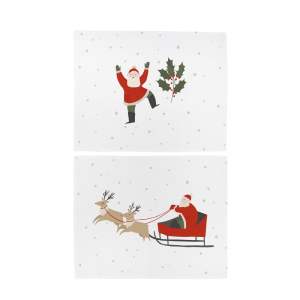 Látková prostírání s vánočním motivem v sadě 2 ks 35×47 cm Happy Santa – Butter Kings