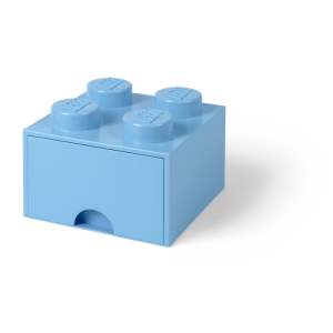 Světle modrý úložný box čtverec LEGO®
