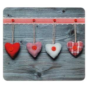 Kryt na zeď u sporáku z tvrzeného skla 50×56 cm Hearts – Wenko