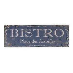 Kovová cedule 40×14 cm Bistro – Antic Line