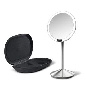 Kosmetické zvětšovací zrcadlo s osvětlením (10x) ø 12 cm Travel – simplehuman