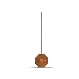 Tmavě hnědá LED stolní lampa v dekoru třešně (výška 39,5 cm) Octagon One – Gingko