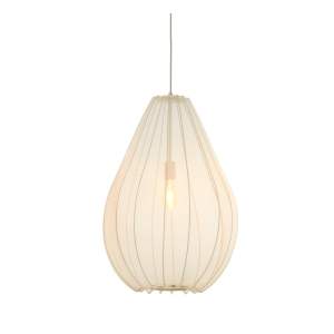 Béžové závěsné svítidlo s textilním stínidlem ø 50 cm Itela – Light & Living