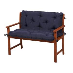 Tmavě modré zahradní podsedáky v sadě 2 ks – na lavici 50×100 cm Selby – Sun Garden