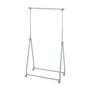 Šedý kovový teleskopický pojízdný stojan na oblečení Foldable – Wenko