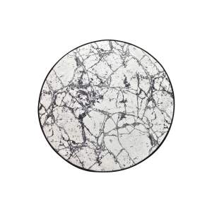 Černo-bílá koupelnová předložka Foutastic Marble Circle, ø 100 cm