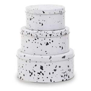 Kovové dózy na cukroví v sadě 3 ks Speckled – Premier Housewares