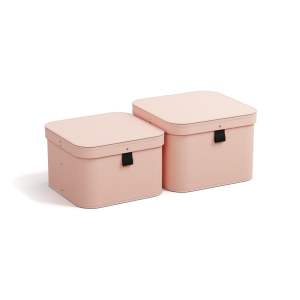 Kartonové úložné boxy s víkem v sadě 2 ks Ludvig – Bigso Box of Sweden