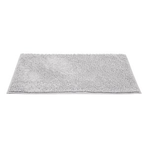 Světle šedá textilní koupelnová předložka 50×80 cm Chenille – Allstar