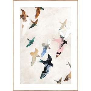 Obraz 30×40 cm Abstract Birds – Malerifabrikken