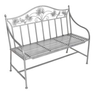 Šedá kovová zahradní lavice Talin – Garden Pleasure
