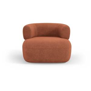 Křeslo z textilie bouclé v cihlové barvě Jenny – Micadoni Home