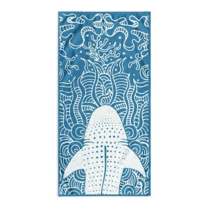 Modrá plážová osuška 90×180 cm Shark – DecoKing