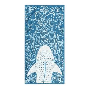 Modrá plážová osuška 90×180 cm Shark – DecoKing
