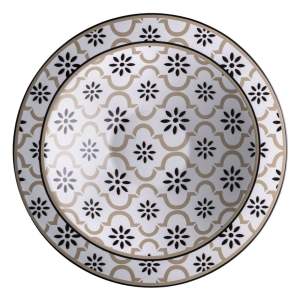 Kameninový hluboký servírovací talíř Brandani Alhambra, ø 30 cm