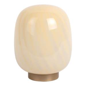 Světle žlutá stolní lampa se skleněným stínidlem (výška 20 cm) Summer Globe – Leitmotiv