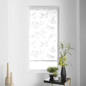 Bílá textilní roleta 120×180 cm Rossignol – douceur d’intérieur