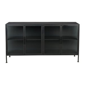 Černá kovová vitrína 150×80 cm Boli – Dutchbone