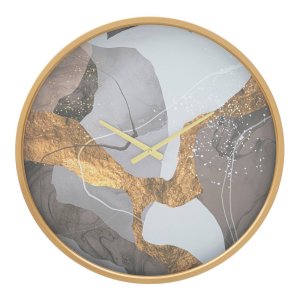 Šedé nástěnné hodiny Mauro Ferretti Art, ø 60 cm