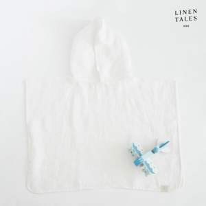 Bílý lněný dětský župan velikost 2-4 roky – Linen Tales